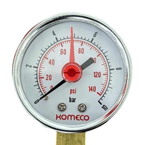 Manômetro Analógico 1/4" Com Bucha P/1/2" - Komeco