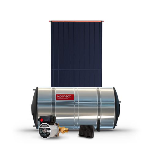 Sistema de Aquecimento Solar de Água - 500L Baixa Pressão Aço Inox 316 Prime