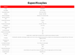 Especificacoes 1
