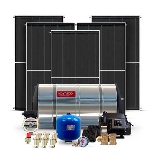 Kit de Aquecimento Solar de Água 1000L - AP Inox 316 com Bastão de Anodo