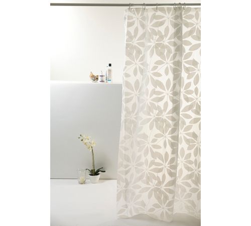Cortina Box Peva Flores Brancas 180X160Cm - Uzoo