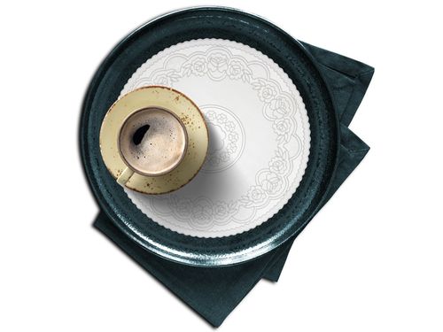Toalha De Bandeja Crochê Floral 38Cm - Uzoo