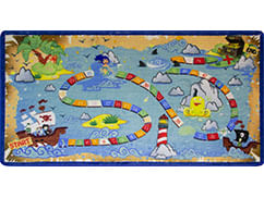 Tapete Infantil Navio Pirata 110X57Cm - Uzoo