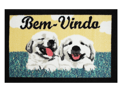 Tapete De Porta De Entrada Dog 60X40Cm - Uzoo