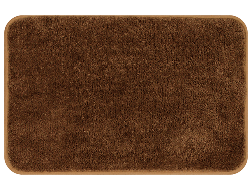 Tapete De Microfibra Soft Color Marrom 60X40Cm - Uzoo