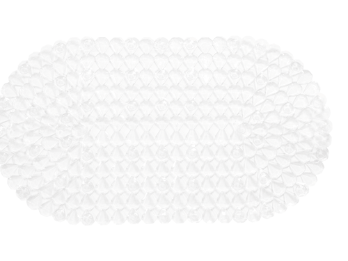 Tapete Antiderrapante De Box Oval Diamante 67X37Cm - Uzoo