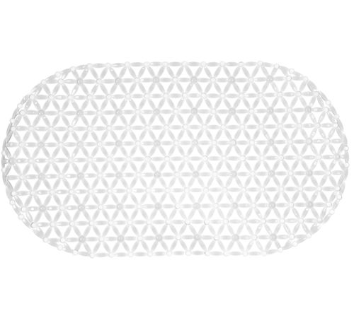 Tapete Antiderrapante De Box Oval Cristal 68X37cm - Uzoo