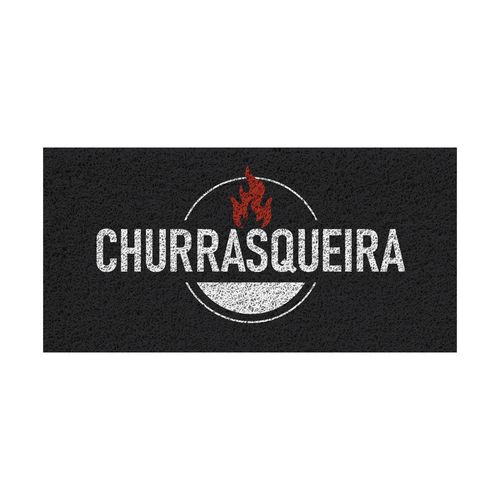 Capacho Vinílico Estampado Churrasqueira 80X40Cm - Uzoo