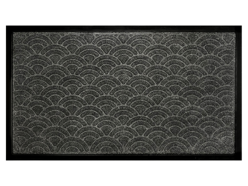 Capacho Fenice Texturas Escamas Grafite Dark Grey 70X40Cm - Uzoo