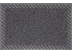 Capacho De Porta Vinílico Diagonale Cinza 90X60Cm - Uzoo