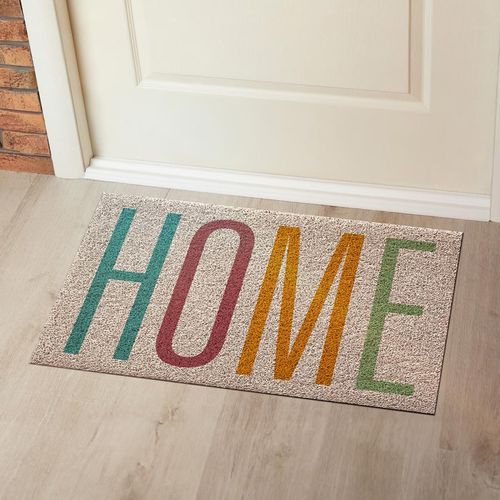 Capacho De Porta Vinílico Estampado Home 60X40Cm - Uzoo