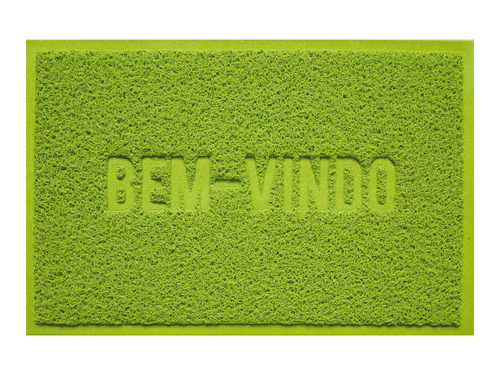Capacho De Porta Vinílico Color Block Verde 60X40Cm - Uzoo
