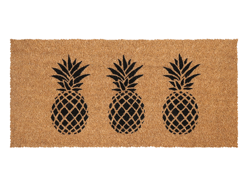 Capacho De Porta Fibra De Coco Slim Abacaxi 70X33Cm - Uzoo