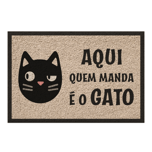 Capacho Vinilico Estampado Aqui Quem Manda 60X40cm- Uzoo