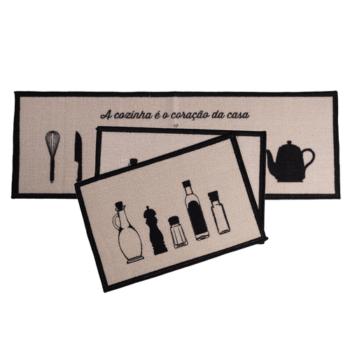 Jogo de Cozinha 3 Pçs Utensilios De Cozinha 120X40 / 60X40cm - Uzoo