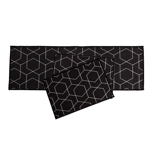 Jogo de Cozinha 3 Pçs Geometrico 120X40 / 60X40cm - Uzoo