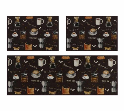 Jogo de Cozinha 3 Pçs Café 120X40 / 60X40cm - Uzoo