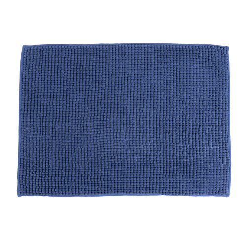 Tapete de banheiro Chenille Azul Marinho 70X50cm - Uzoo