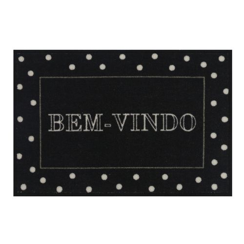 Tapete de Entrada Bem-Vindo Poa 60X40cm - Uzoo