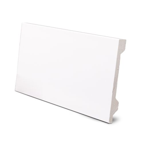 Rodapé Poliestireno Branco Liso 240X10X1.5cm - Finottato