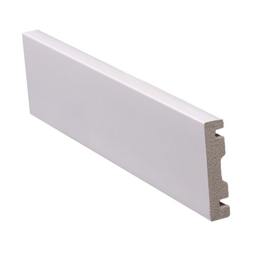 Guarnição Poliestireno Liso Branco 240X10X1.5cm - Finottato
