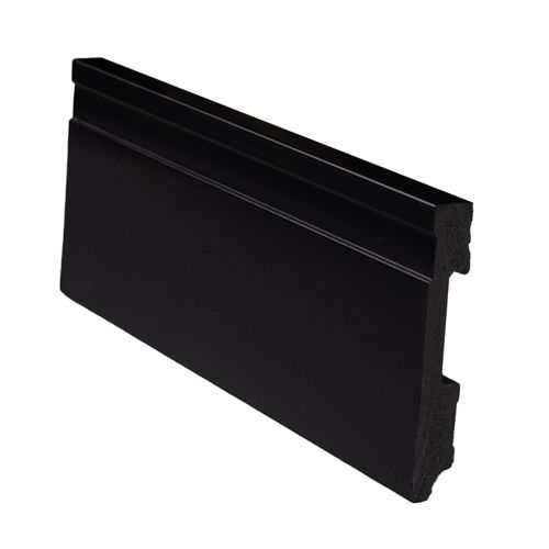 Rodapé Poliestireno Preto Frisado 240X10X1.5cm - Finottato
