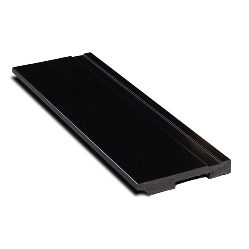 Rodapé Poliestireno Preto Frisado 240X10X1.5cm - Finottato