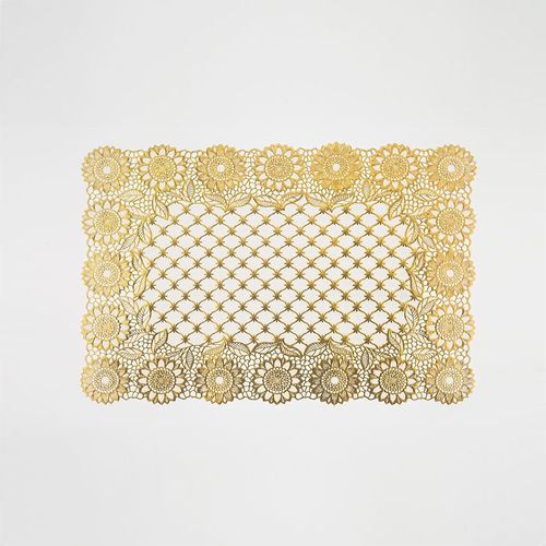 Kit Jogo Americano Decorativo Ouro 45x30cm - Uzoo - 4 UNI